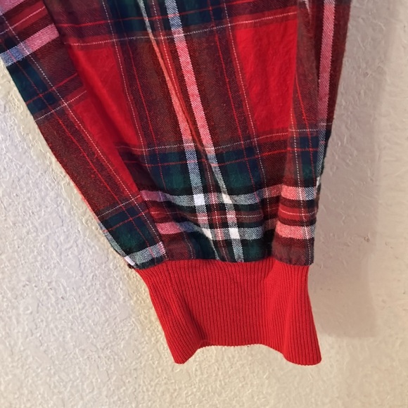 XXL Red Pajama pants drawstring and button front #smokefreehome - Picture 4 of 5